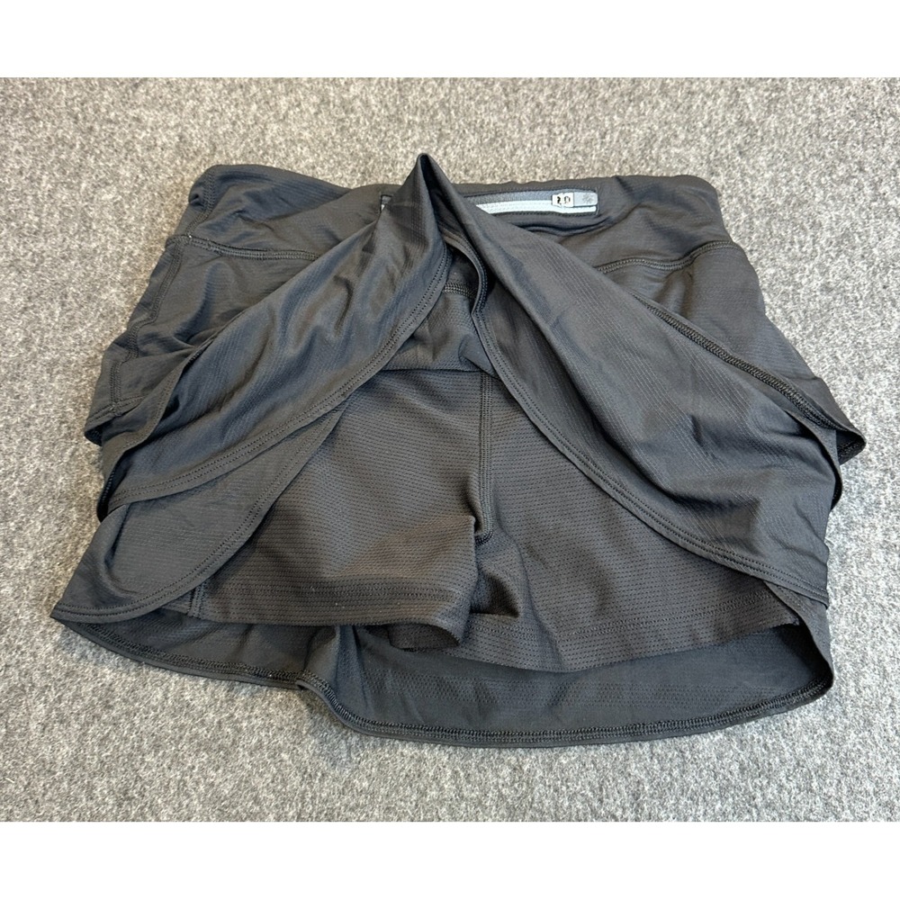 Athleta Black Swing Skort Tiered Ruffle Active Skirt Shorts Girls Size Large 12 - Picture 7 of 13